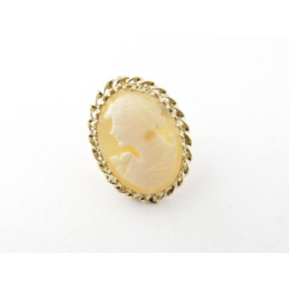 Vintage 14 Karat Yellow Gold Cameo Brooch/Pendant #3198 - Picture 8 of 9